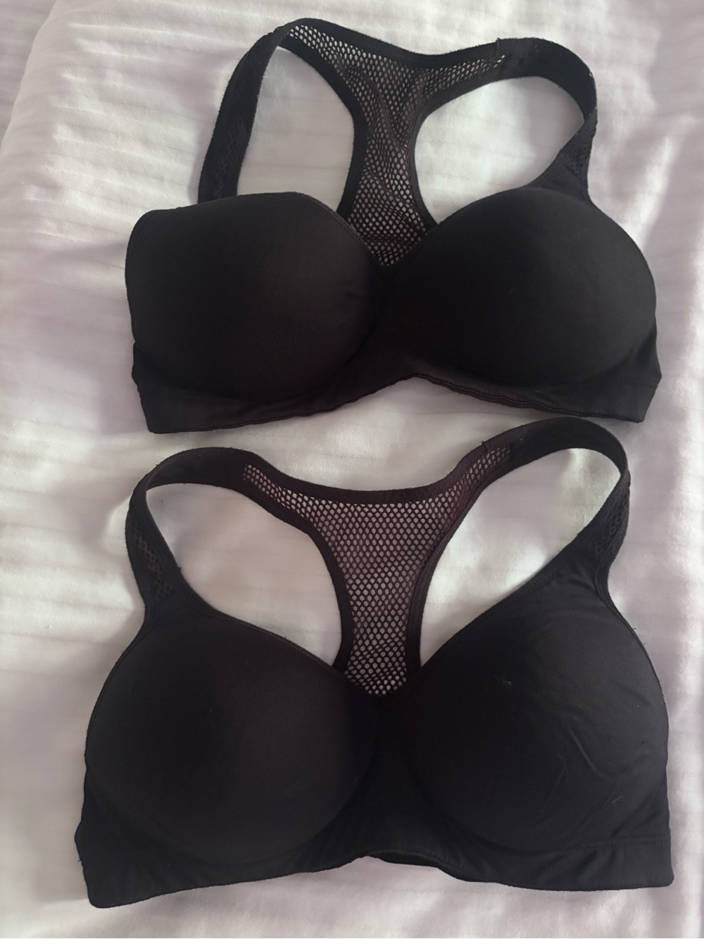 Victoria’s Secret PINK Black Racerback Sports Bras Lot of 2 Size S